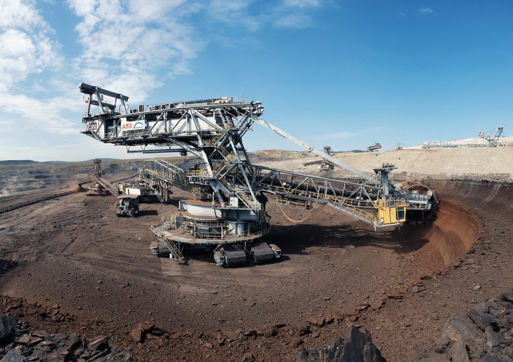 A large vehicle used for strip mining.