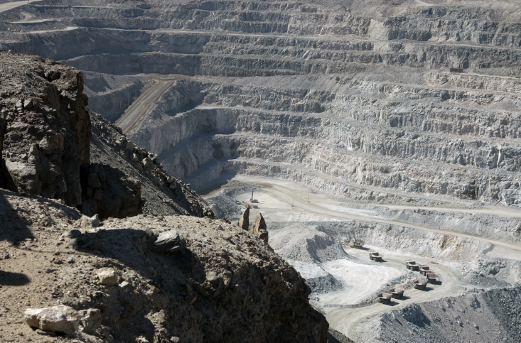 Open pit minig of uranium in Namibia